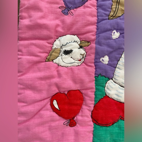 Vintage 90s lamb chop baby blanket - Picture 2 of 4